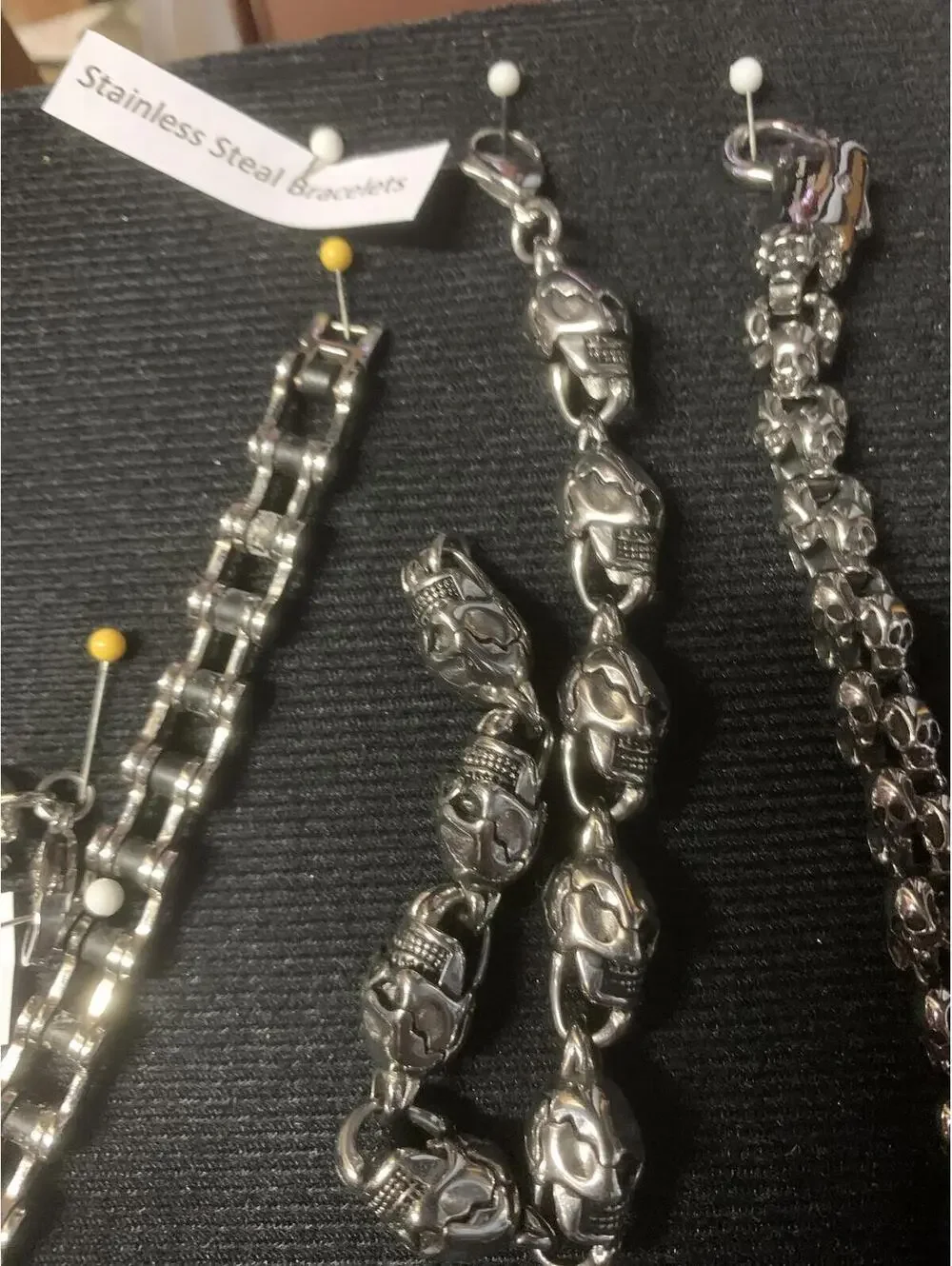 Stainless Steel Skull Link Bracelet